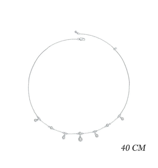 Stackable Clavicle Sparkling Zircon Chain Necklace