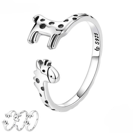 Sterling Silver Giraffe Open Ring