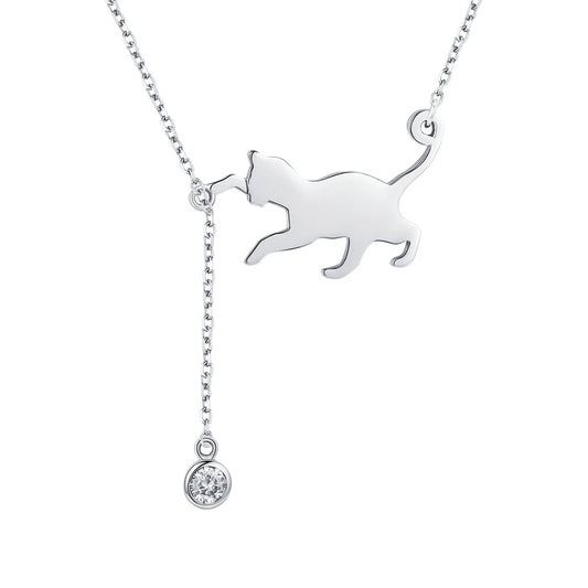 Cat Cute Pendant Choker Necklace