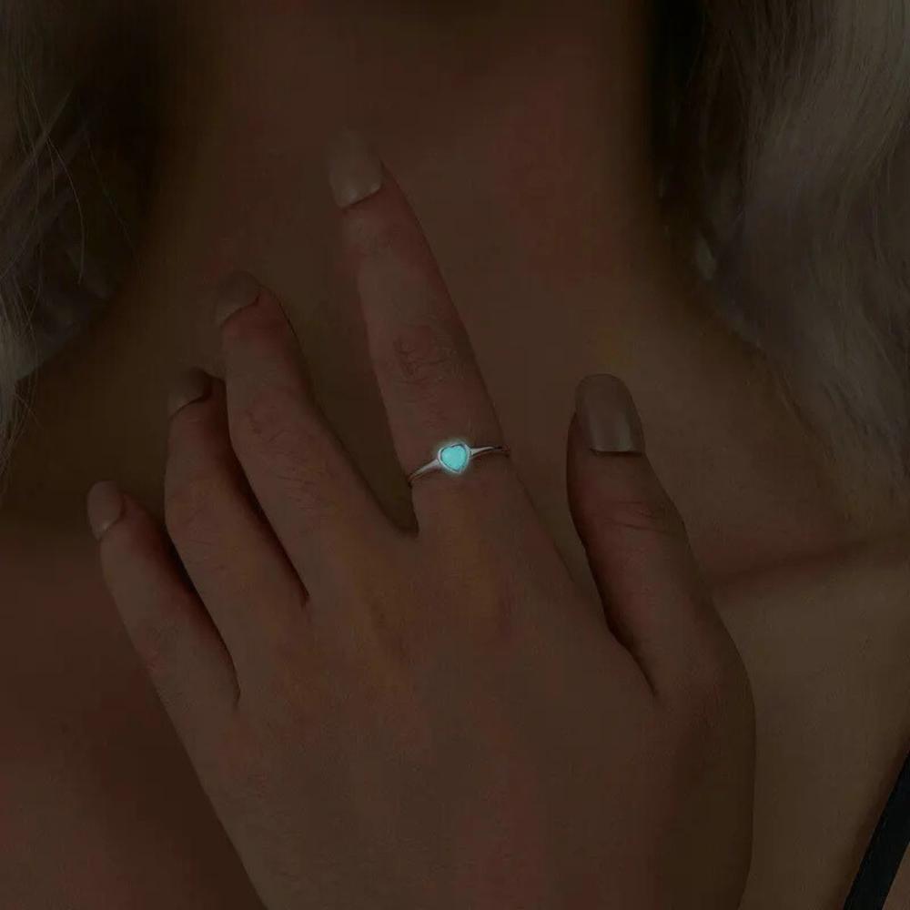 Luminous Heart Signet Ring