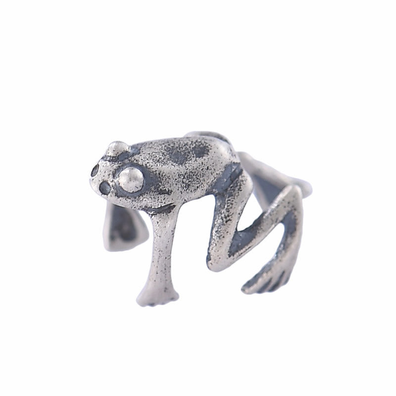 Vintage Sterling Silver Frog Ear Cuff Single