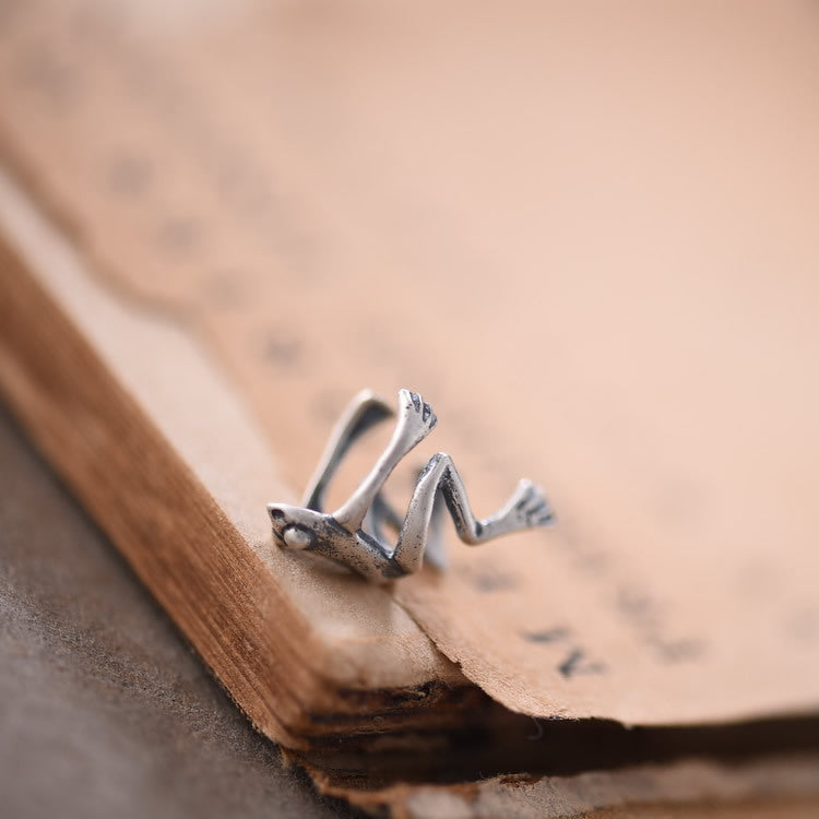 Vintage Sterling Silver Frog Ear Cuff Single