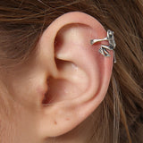 Vintage Sterling Silver Frog Ear Cuff Single