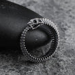 3D Snake Bone Punk Silver Ring