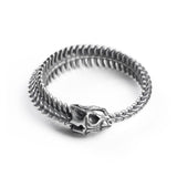 3D Snake Bone Punk Silver Ring