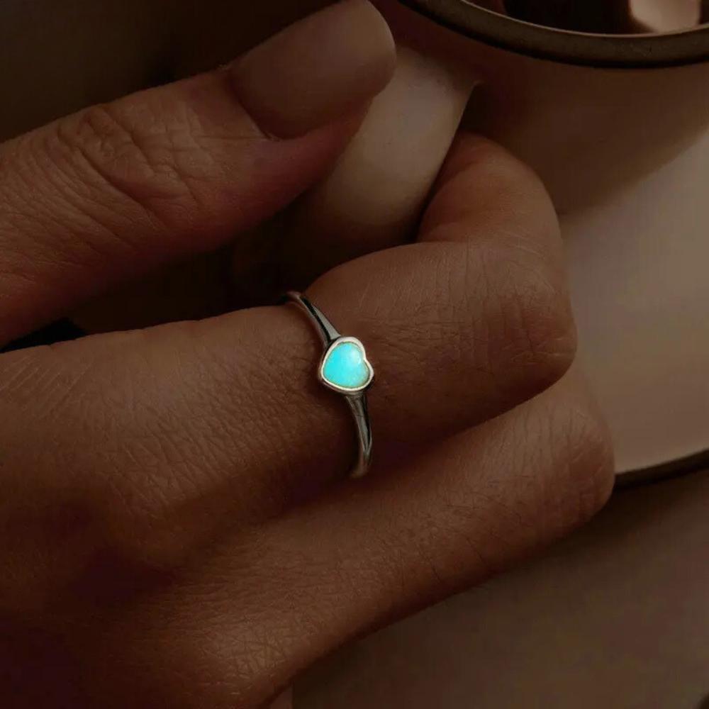 Luminous Heart Signet Ring