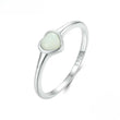 Luminous Heart Signet Ring