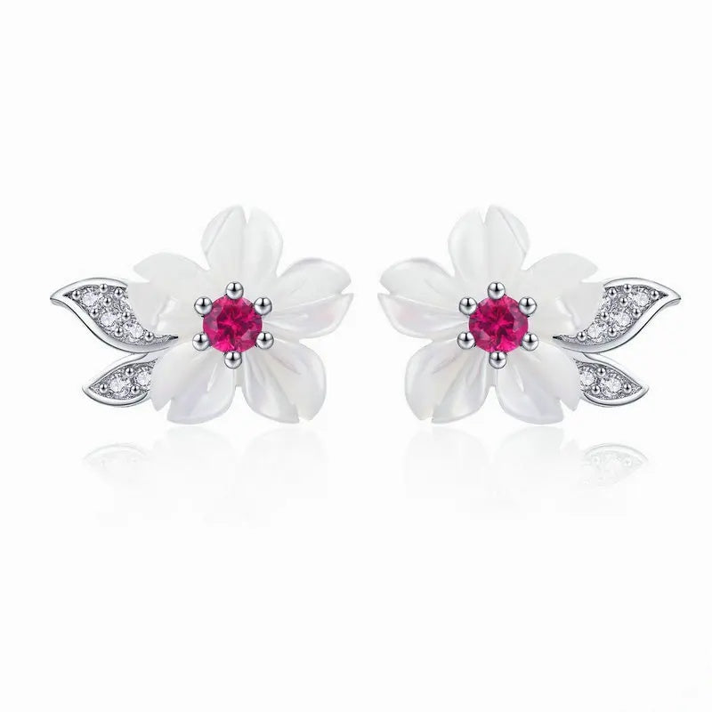 Pure Shell Flower Stud Earring