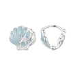 Inlaid Green Zirconia Hoop Earrings