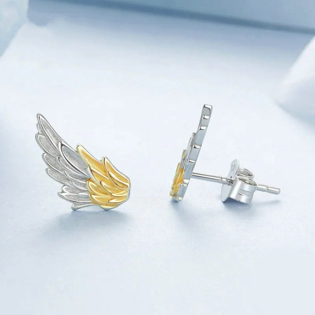 Dainty Angel Wing Stud Earrings
