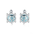 Ocean Blue Turtles Stud Earrings