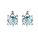 Ocean Blue Turtles Stud Earrings