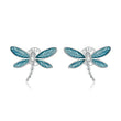 Dragonfly Stud Earrings Silver Jewelry