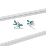 Dragonfly Stud Earrings Silver Jewelry