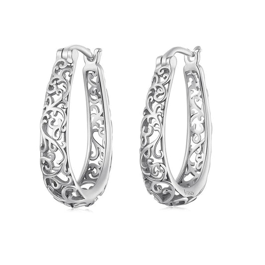 Filigree Vintage Hoop Earrings