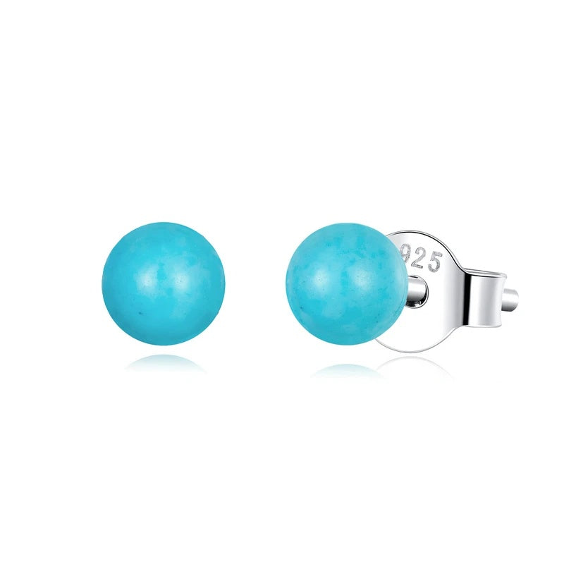 Simple Turquoise Stud Earrings