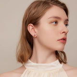 Heart Birthstone Stud Earrings