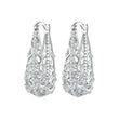 Decorative Vine Hollow Pattern Hoop Waterdrop Earrings