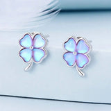 Lucky Four Leaf Clover Stud Earrings