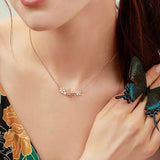 Butterfly and Flower Choker Necklace Korean Style