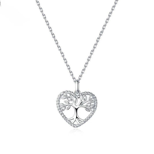 Tree of Life Heart Pendant Necklace