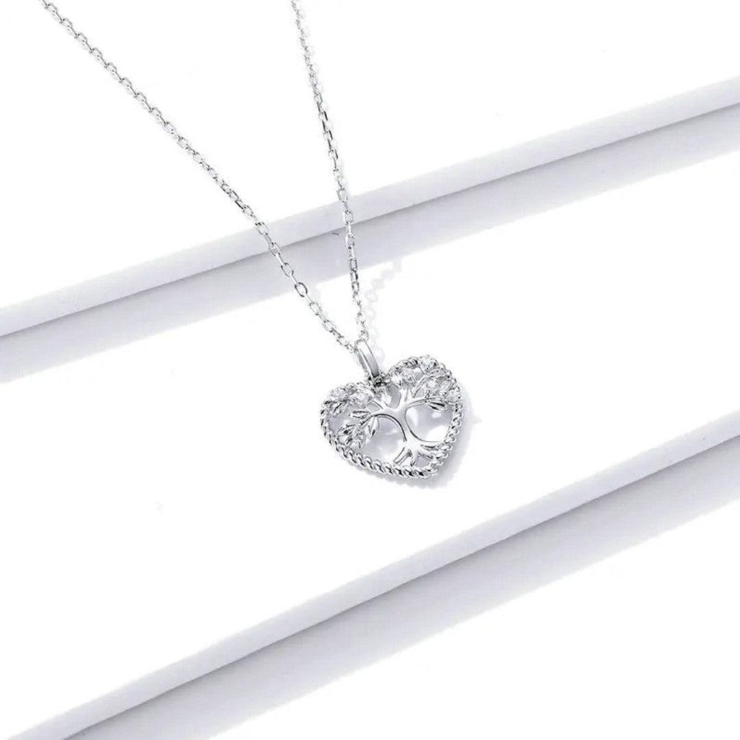 Tree of Life Heart Pendant Necklace