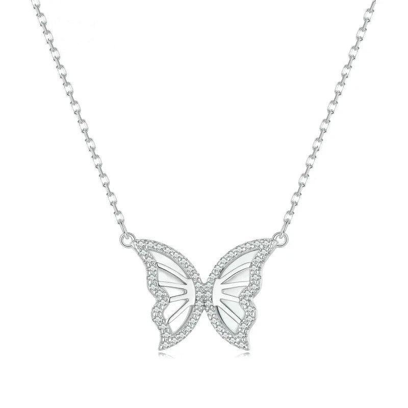 Butterfly Pendant Choker Necklace