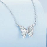 Butterfly Pendant Choker Necklace
