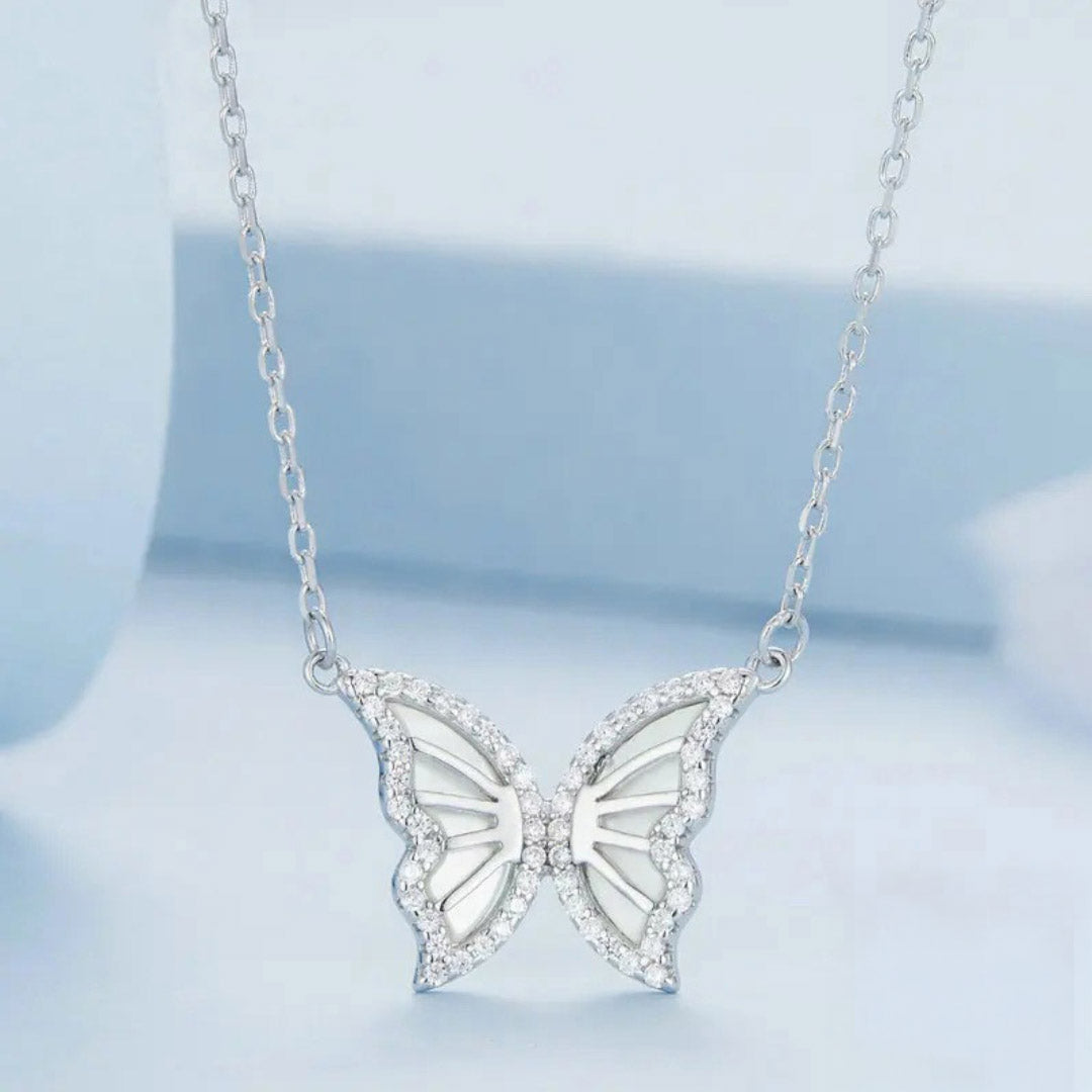Butterfly Pendant Choker Necklace