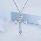 Faithful Crucifix Cross Pendant Necklace Solid Sterling Silver