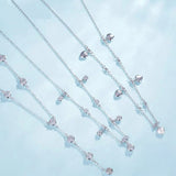 Stackable Clavicle Sparkling Zircon Chain Necklace