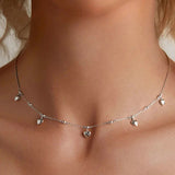 Stackable Clavicle Sparkling Zircon Chain Necklace