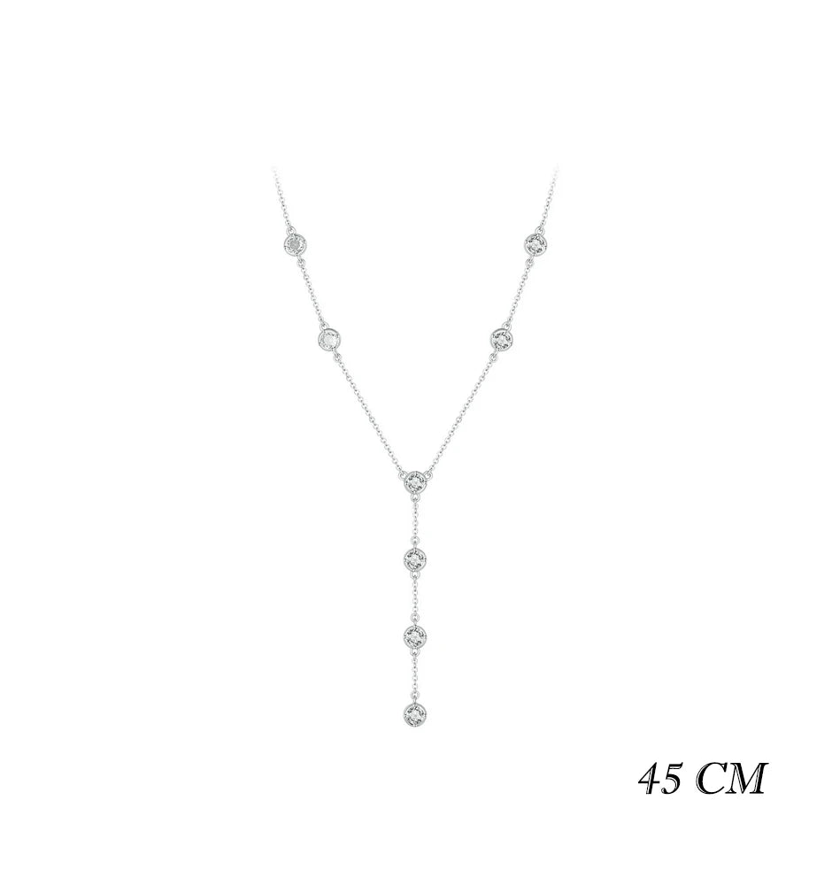 Stackable Clavicle Sparkling Zircon Chain Necklace
