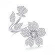 Spring Sakura Adjustable Silver Ring