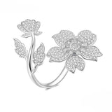 Spring Sakura Adjustable Silver Ring