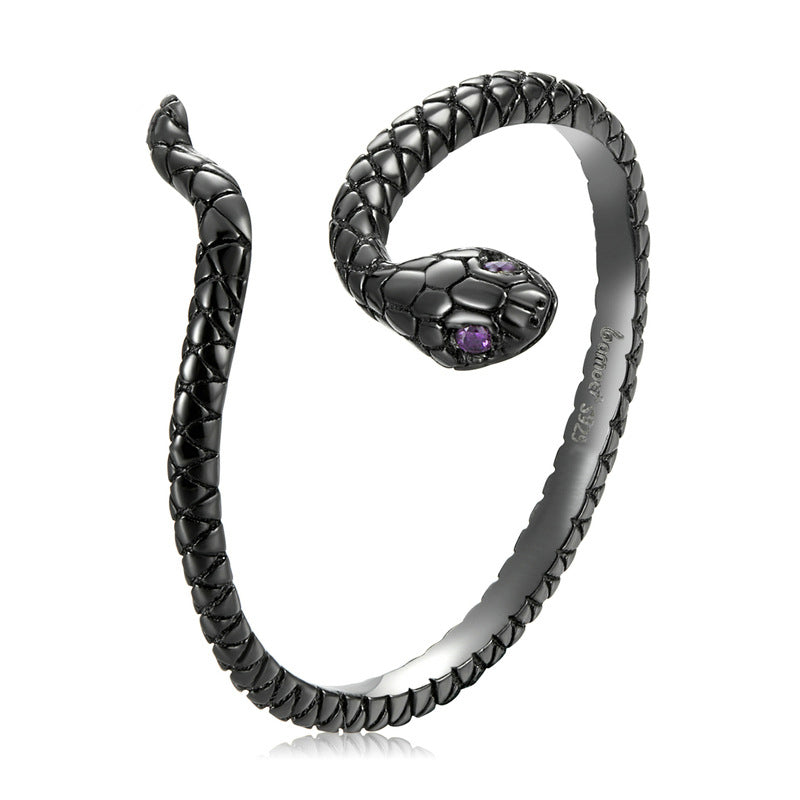 Mysterious Black Snake Ring