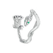 Rose Snake Open Ring