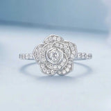 Luxury Rose Sterling Silver Ring