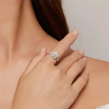 Luxury Rose Sterling Silver Ring