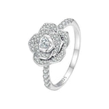 Luxury Rose Sterling Silver Ring