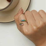 Silver Chameleon Opening Ring