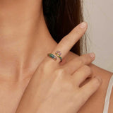 Silver Chameleon Opening Ring