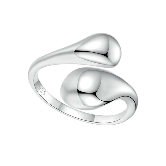 Water Droplet Handmade Silver Ring