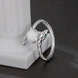 Rose Snake Open Ring