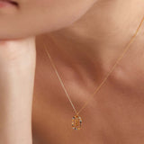 Colorful Gemstone Initial Necklace