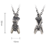 Cyber Fantasy Girl Pendant in Sterling Silver