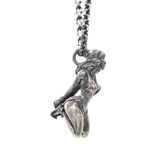 Cyber Fantasy Girl Pendant in Sterling Silver