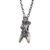 Cyber Fantasy Girl Pendant in Sterling Silver