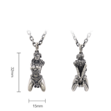 Cyber Fantasy Girl Pendant in Sterling Silver