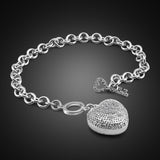 Heart Toggle Key Clasp Jewelry Set